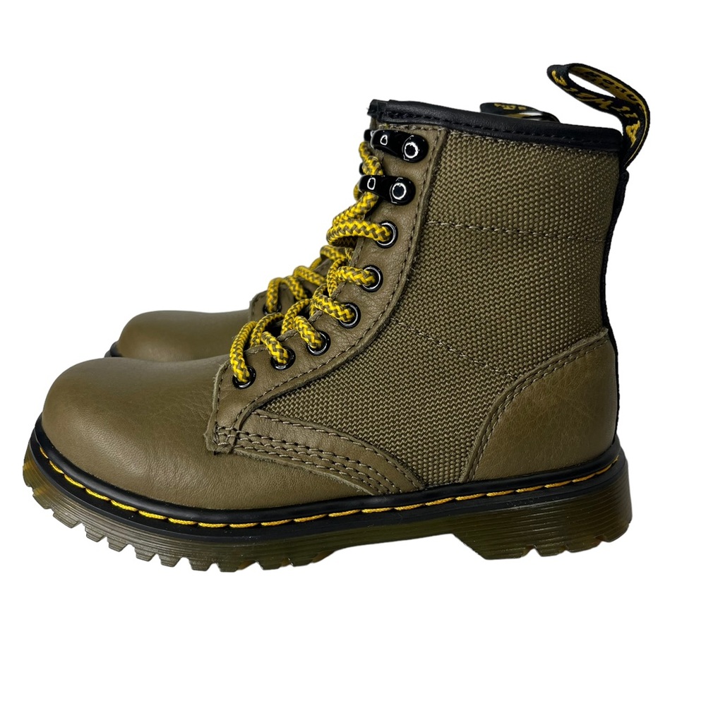 Dr. Martens Boots 1460 Panel J Olive Green Kids Size 11 Olive Green